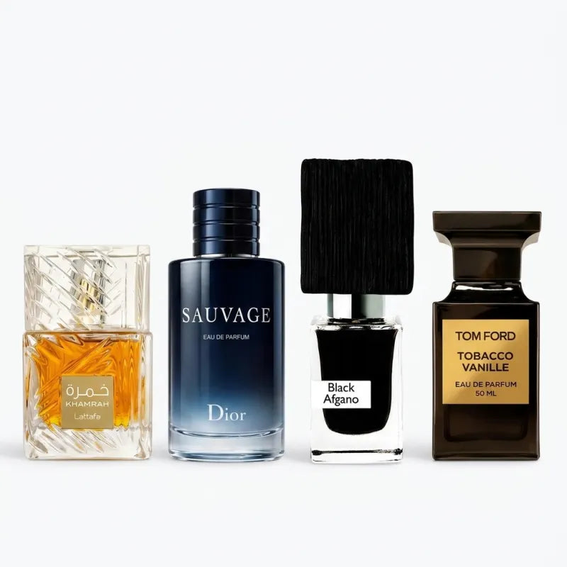 Khamrah + Sauvage + Black Afgano + Tom Ford Tobacco Vanille
