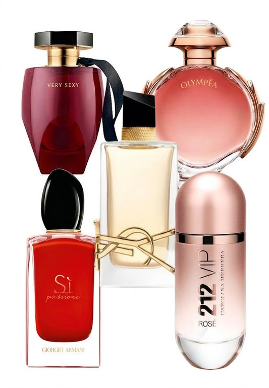 Very Sexy+Olympia+Si Passion red+Libre edp+212 Gold