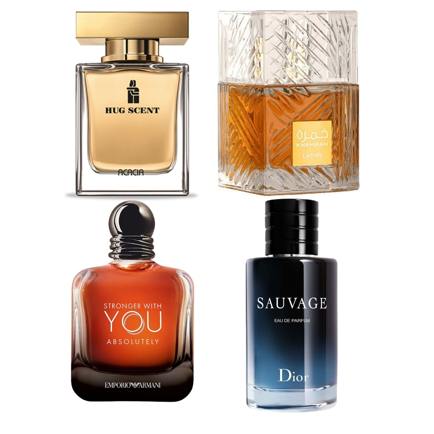 Hug Scent+Stronger with you abosutly+Khamrah+Sauvage