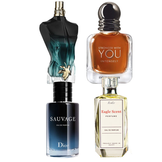 Jean paul le beau+Stronger with you intesnely+sauvage+Eagle Scent