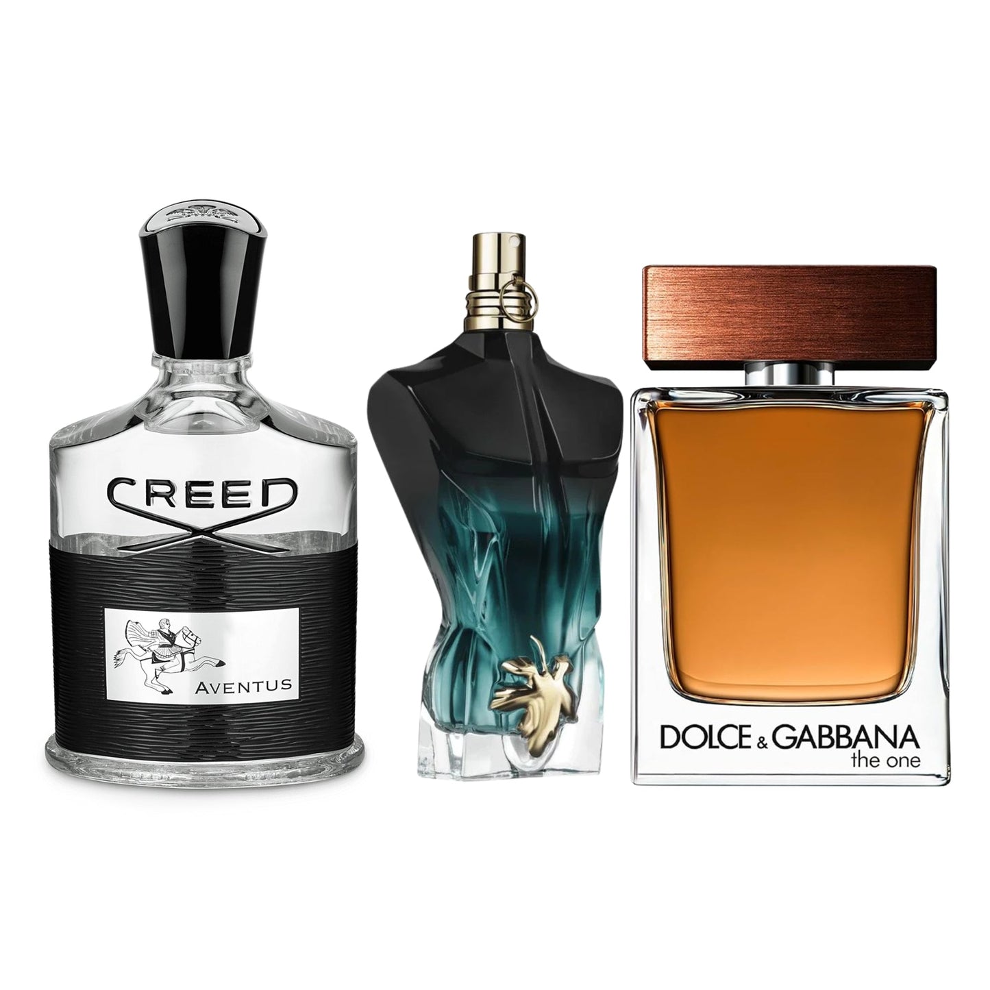Creed Aventus+Jean Paul Le Beau+Dolce Gabbana The One