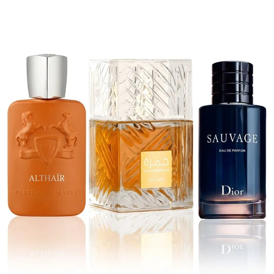 Khamrah + Sauvage + Parfums de Marly Althair