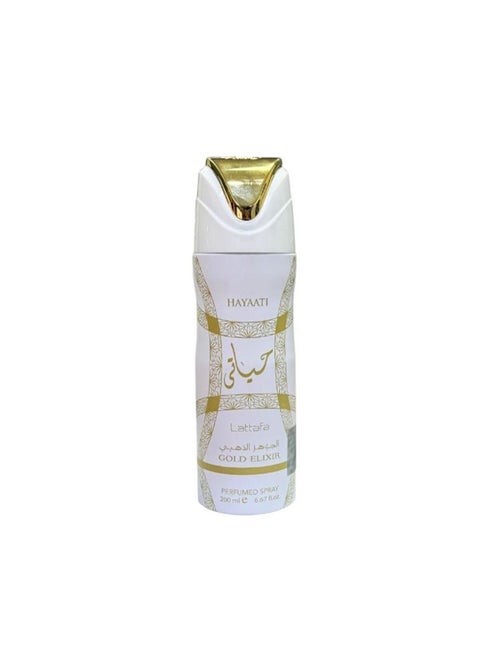 Hayaati Gold Elixir Body Spray original 200 ml -  حياتي الجوهر الذهبي سبراي اوريجنال