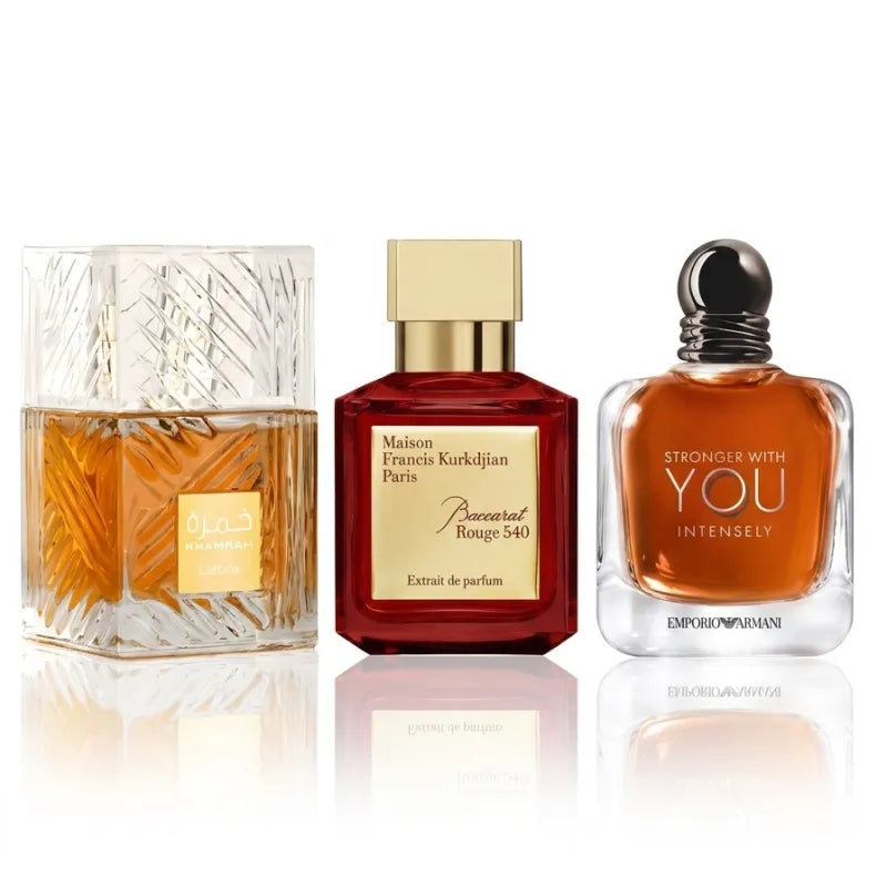 Khamrah + Baccarat Rouge + Stronger With You Intensely